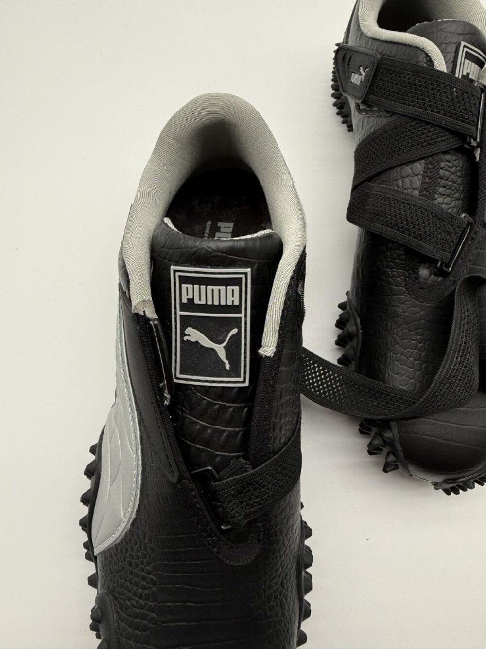 Puma X A$AP ASAP Rocky Mostro Men's Size 8.5 Black Silver Sneakers 404408-01 - Picture 3 of 9